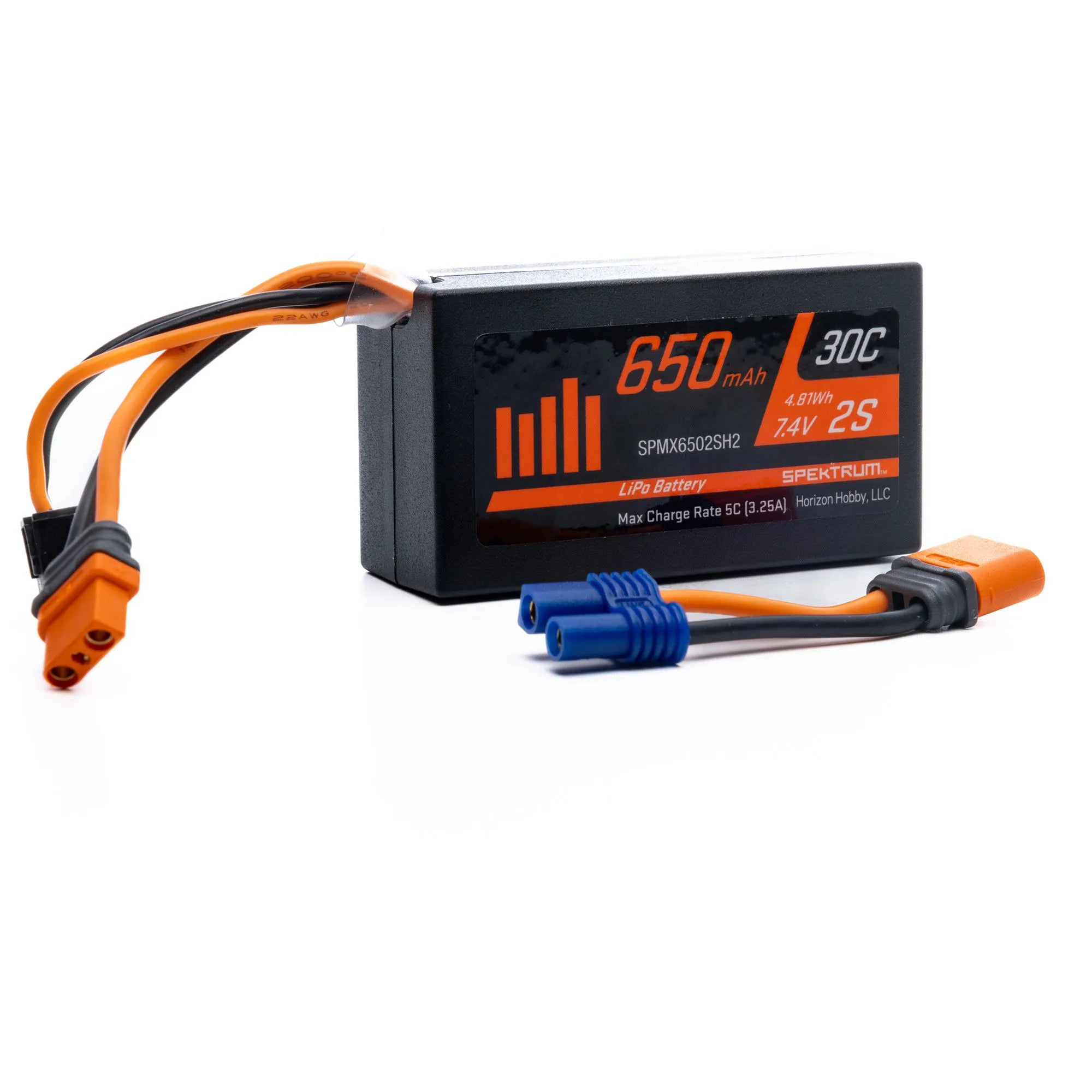 Spektrum 650mAh 2S 7.4V 30C Mini LiPo with IC2 Connector