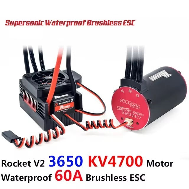 Surpass Rocket V2 supersonic 3650 brushless motor with 60A ESC combo 5600kv - [Sunshine-Coast] - Surpass Hobby - [RC-Car] - [Scale-Model]