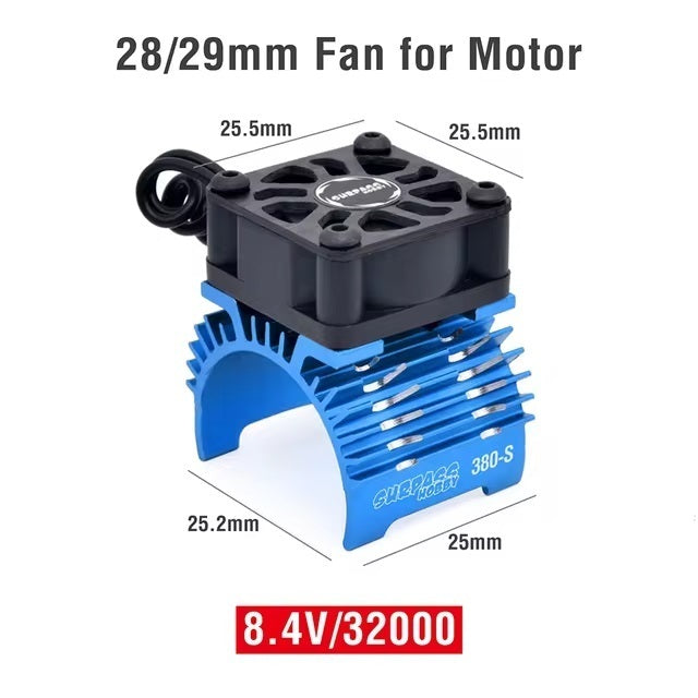 Surpass Cooling fan 5-8.45V for 1/10 motor Red - [Sunshine-Coast] - Surpass Hobby - [RC-Car] - [Scale-Model]