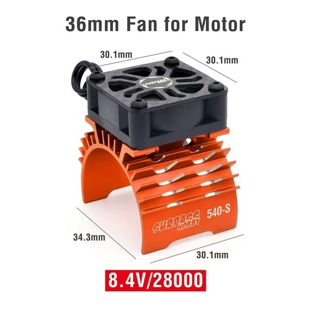 Surpass Cooling fan 5-8.45V for 1/10 motor Blue - [Sunshine-Coast] - Surpass Hobby - [RC-Car] - [Scale-Model]