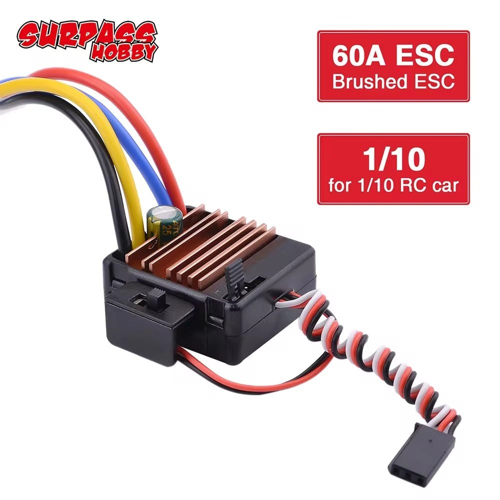 Surpass Hobby 60A Brushed ESC 60A ESC Tamiya Plug - [Sunshine-Coast] - Surpass Hobby - [RC-Car] - [Scale-Model]