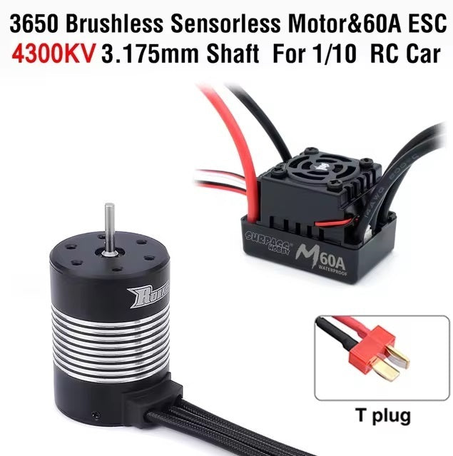 Surpass Surpass Hobby KK 3650 brushless motor with 60A ESC combo + Red heatsink 3100kv - [Sunshine-Coast] - Surpass Hobby - [RC-Car] - [Scale-Model]