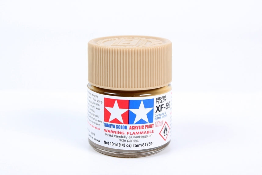 Tamiya XF-59 Desert Yellow Acrylic Paint Mini 10ml - Premium Model Paint for Scale Models