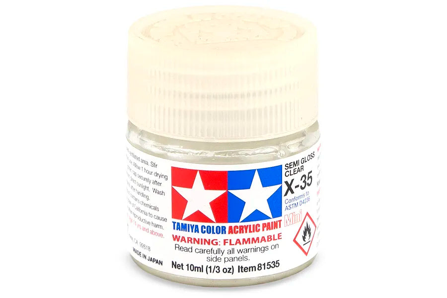 Tamiya Acrylic Mini X-35 Semi Gloss Clear