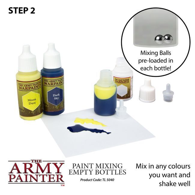 Army Painter Paint Mixing Empty Bottles – 6 x 12ml (TAPTL5040)
