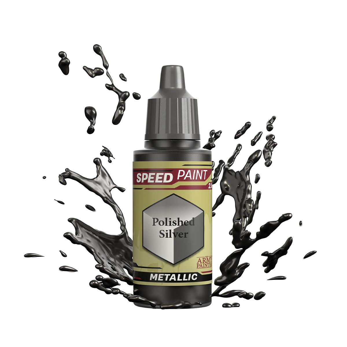 The Army Painter Speedpaint: Polished Silver - 18ml Acrylic Paint - [Sunshine-Coast] - The Army Painter - [RC-Car] - [Scale-Model]