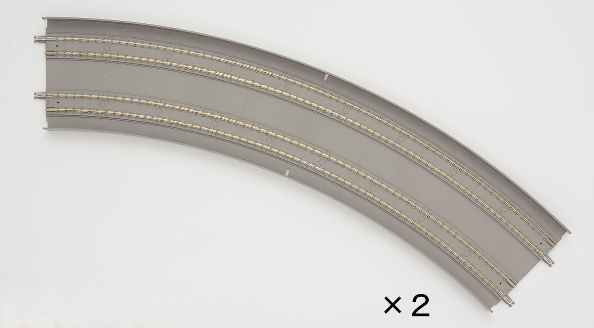 Tomix N Curved Double Slab Track 18-5/16" 465mm & 16-7/8" 428mm Radius, 45° (2)