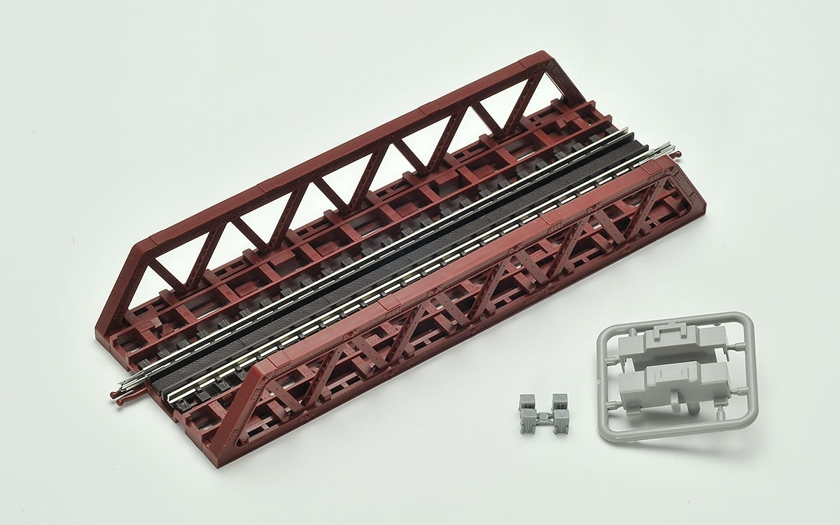 Tomix N Pony Truss Iron Bridge Red