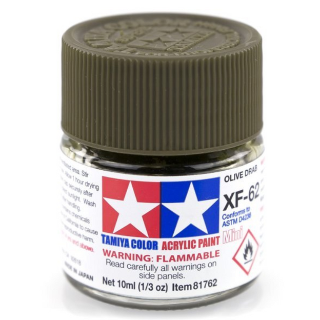 Tamiya Acrylic Mini Xf-62 Olive Drab - [Sunshine-Coast] - Tamiya - [RC-Car] - [Scale-Model]