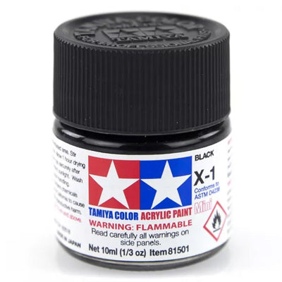 Tamiya Acrylic Mini X-1 Black - [Sunshine-Coast] - Tamiya - [RC-Car] - [Scale-Model]