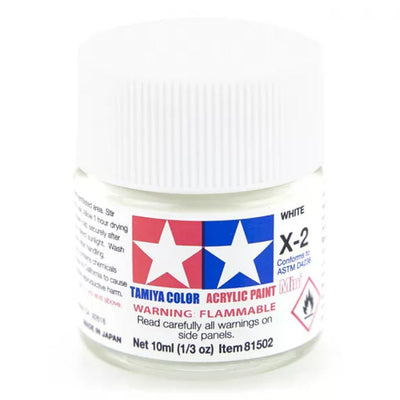 Tamiya Acrylic Mini X-2 White - [Sunshine-Coast] - Tamiya - [RC-Car] - [Scale-Model]