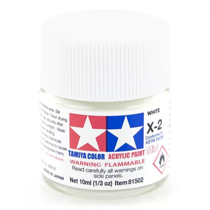 Tamiya Acrylic Mini X-2 White - [Sunshine-Coast] - Tamiya - [RC-Car] - [Scale-Model]