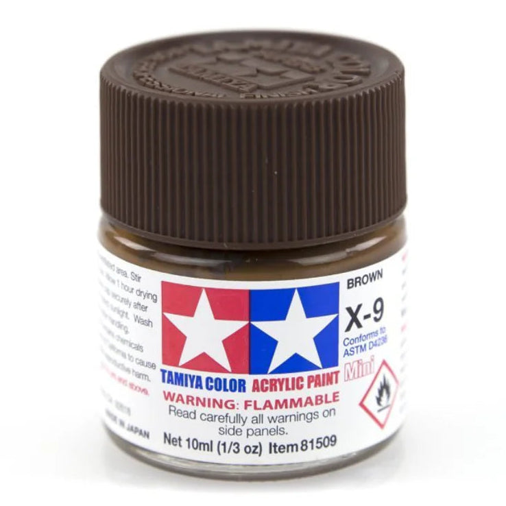 Tamiya Acrylic Mini X-9 Brown - [Sunshine-Coast] - Tamiya - [RC-Car] - [Scale-Model]