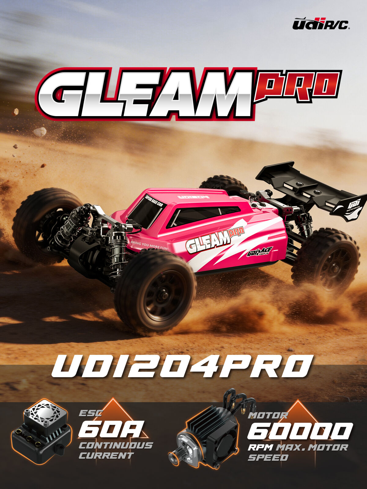 UDIRC Gleam Pro UD1204PRO 1/12 4WD Brushless RC Buggy