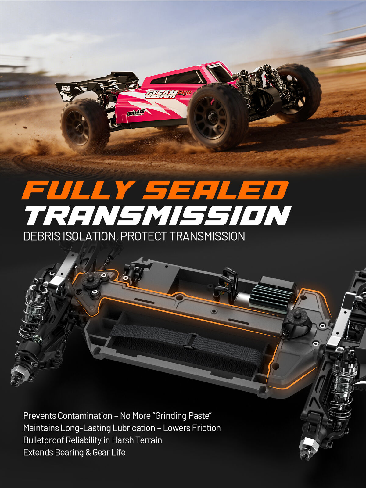 UDIRC Gleam Pro UD1204PRO 1/12 4WD Brushless RC Buggy