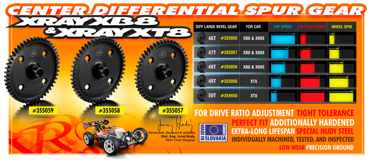 XRAY CENTER DIFF SPUR GEAR 48T - LARGE - XY355058