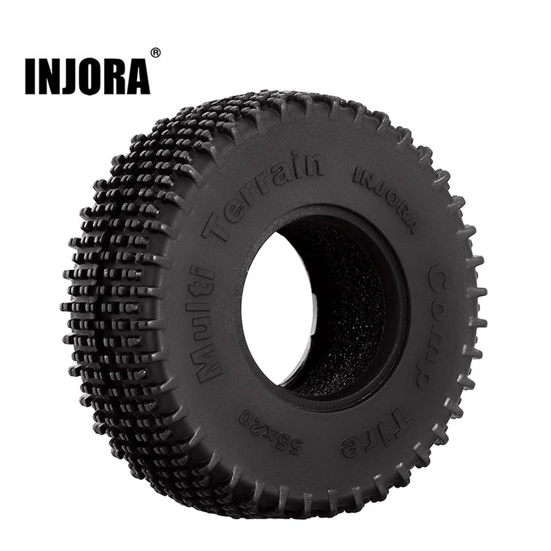 INJORA 1.0" 55x20mm Comp Pin Tires (T1013) (4)