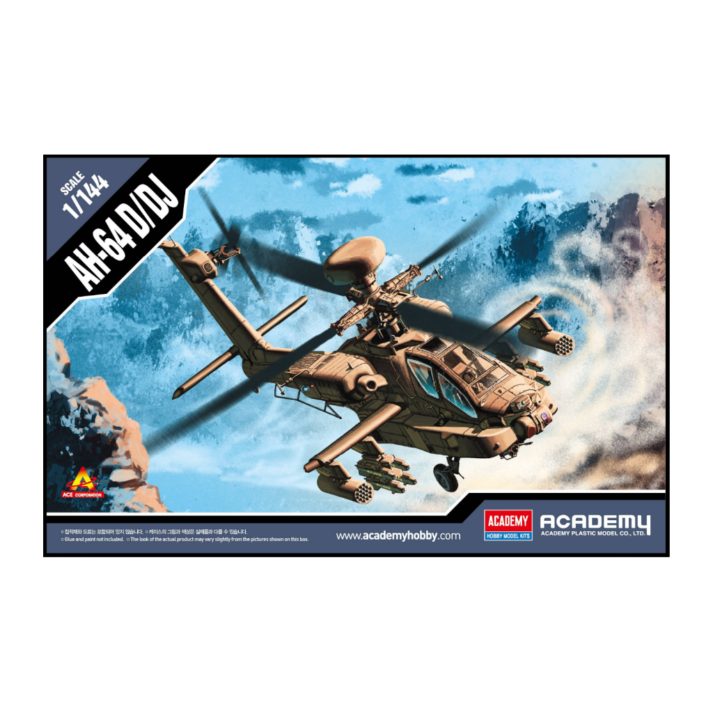 Academy 12625 1/144 Scale AH-64D/DJ Apache (With Australian Decals) - [Sunshine-Coast] - Academy - [RC-Car] - [Scale-Model]