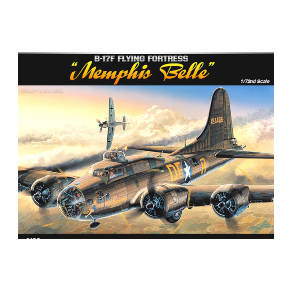 Academy 12495 1/72 B-17F "Memphis Belle" Flying Fortress Plastic Model Kit - [Sunshine-Coast] - Academy - [RC-Car] - [Scale-Model]