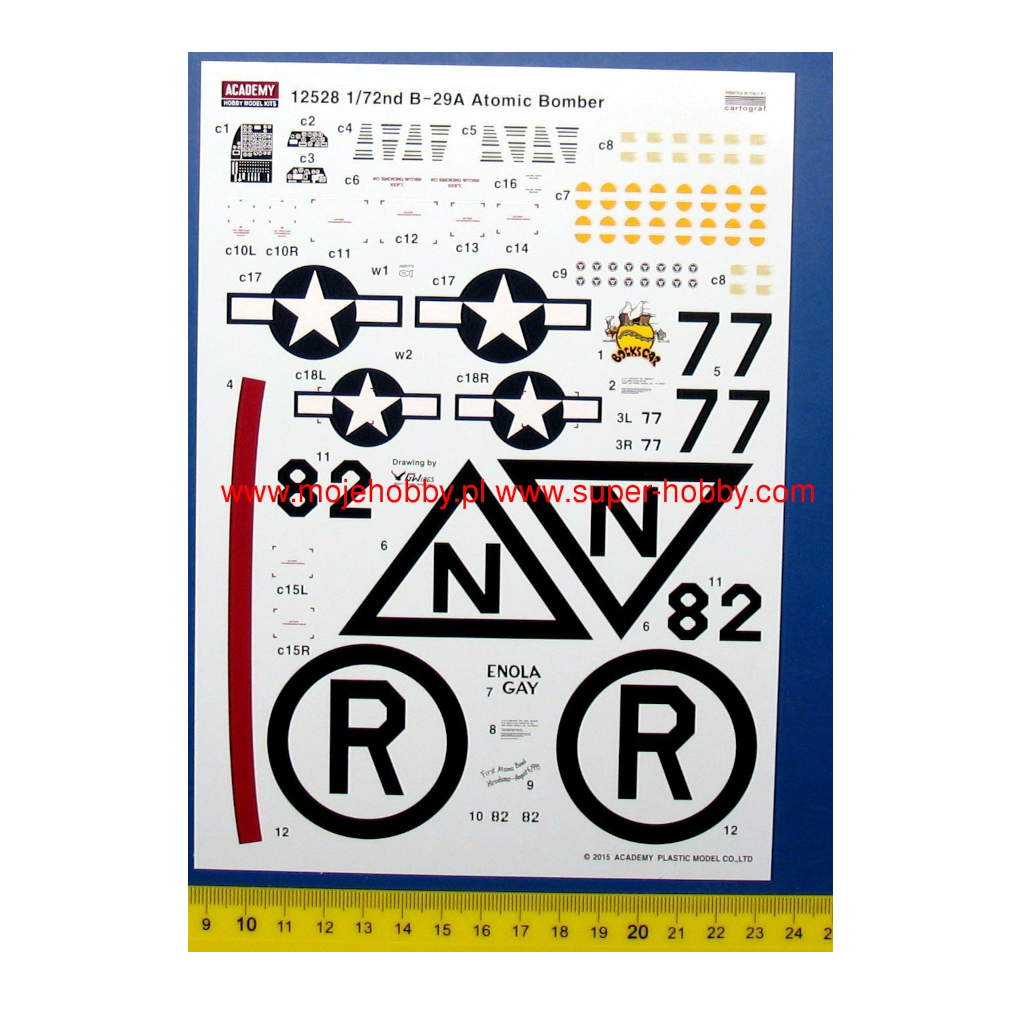 Academy 12528 1/72 Scale Boeing B-29A "Enola Gay & Bockscar" Superfortress Plastic Model Kit - [Sunshine-Coast] - Academy - [RC-Car] - [Scale-Model]