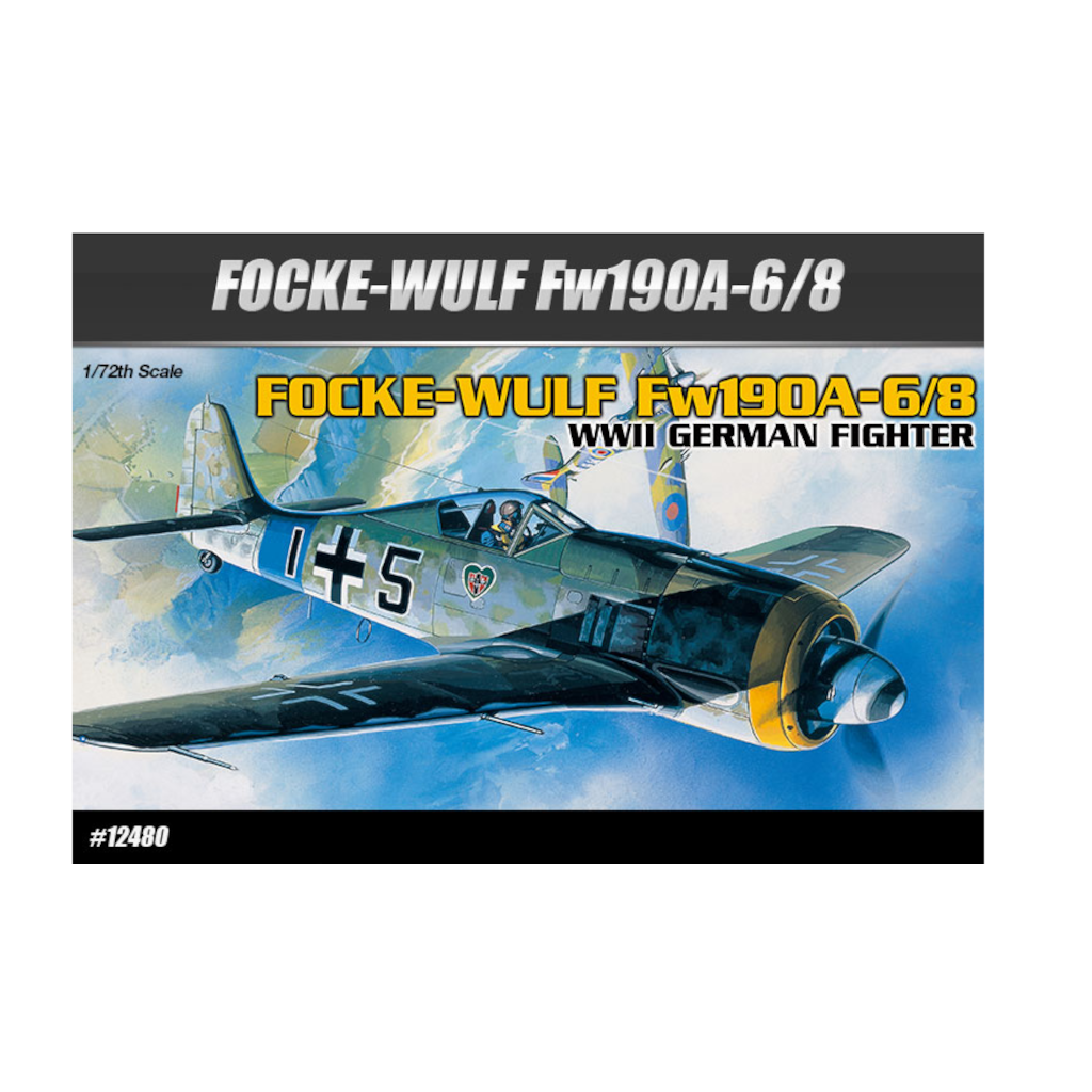 Academy 12480 1/72 Scale Focke-Wulf Fw 190 A-6/A-8 - Plastic Model Kit - [Sunshine-Coast] - Academy - [RC-Car] - [Scale-Model]