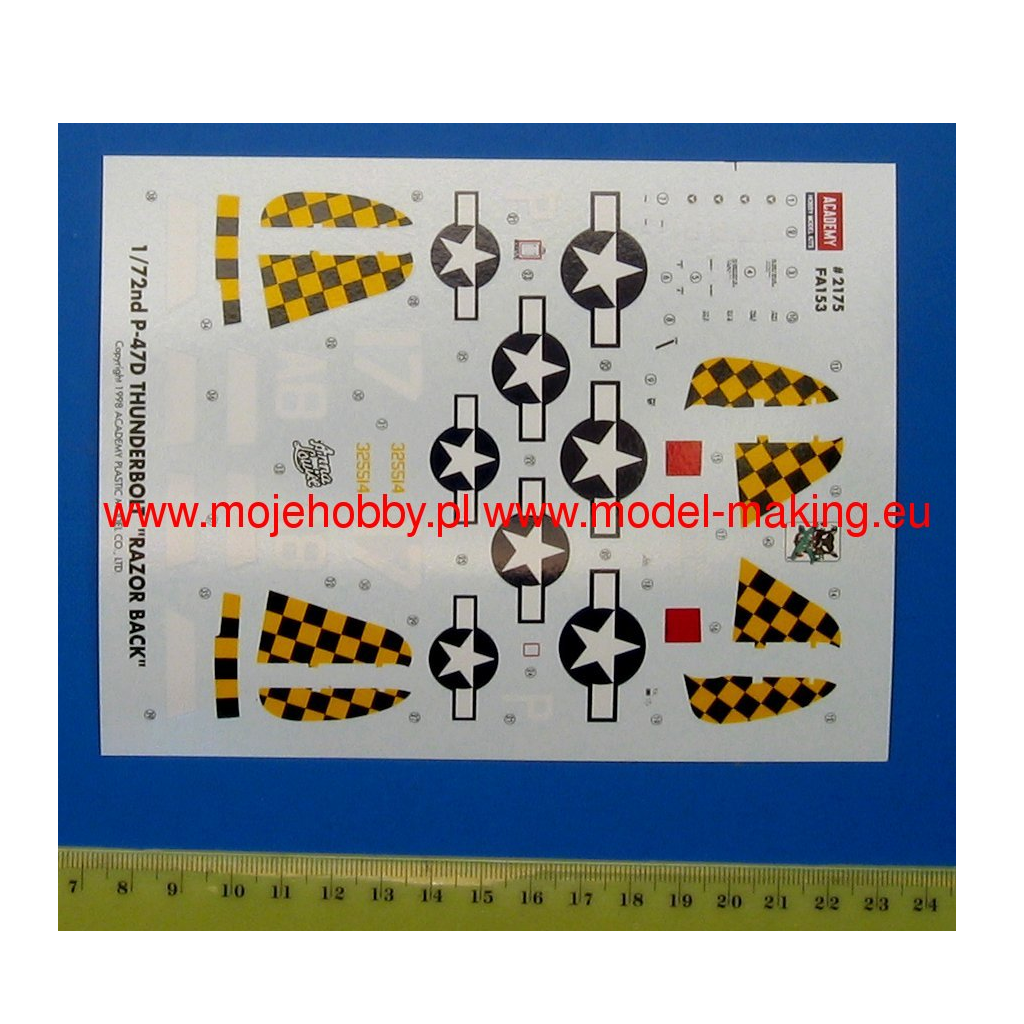 Academy 12492 1/72 P-47D "Razor-Back" Thunderbolt Plastic Model Kit - [Sunshine-Coast] - Academy - [RC-Car] - [Scale-Model]
