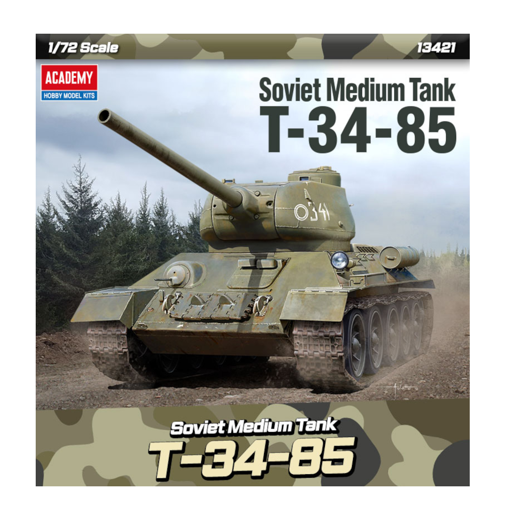 Academy 13421 1/72 Scale Soviet Medium Tank T-34-85 - [Sunshine-Coast] - Academy - [RC-Car] - [Scale-Model]