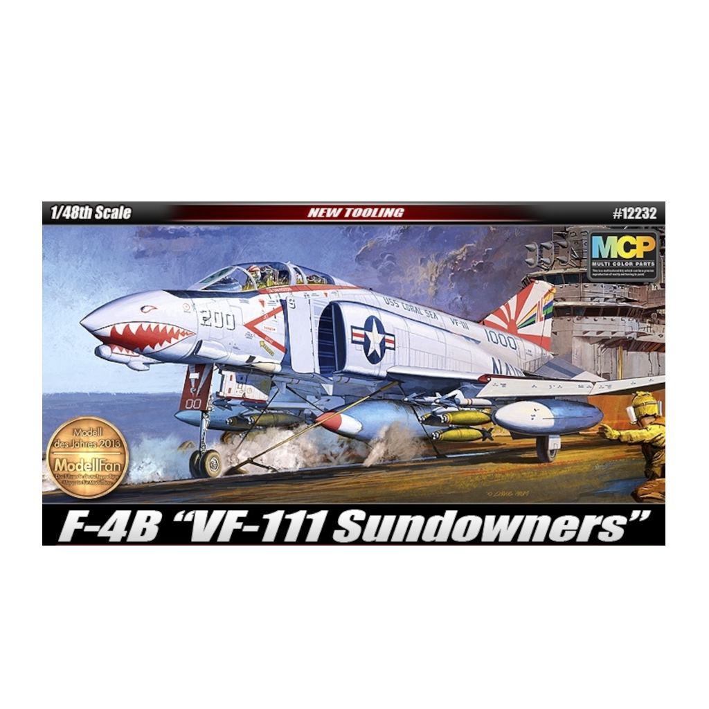 Academy 12232 1/48 Scale McDonnell-Douglas F-4B Phantom "VF-111 Sundowners" - [Sunshine-Coast] - Academy - [RC-Car] - [Scale-Model]