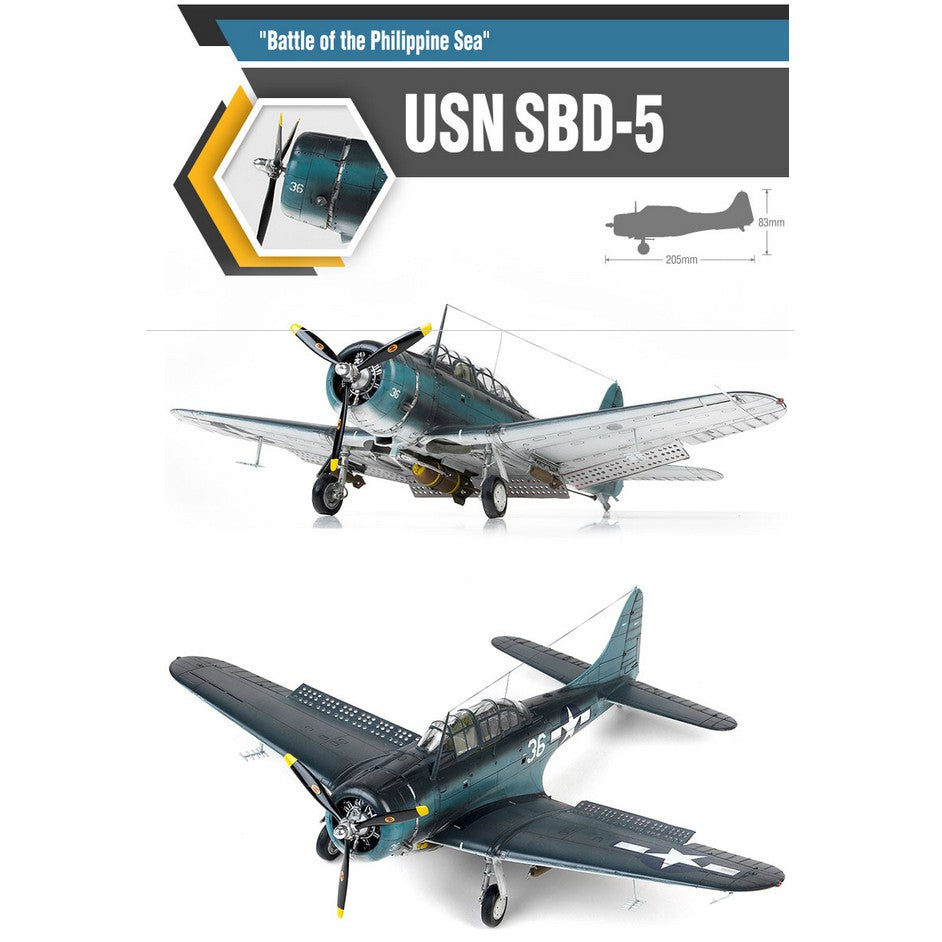 Academy 12329 1/48 Scale USN Douglas SBD-5 Dauntless "Battle of the Philippine Sea"atre" - [Sunshine-Coast] - Academy - [RC-Car] - [Scale-Model]