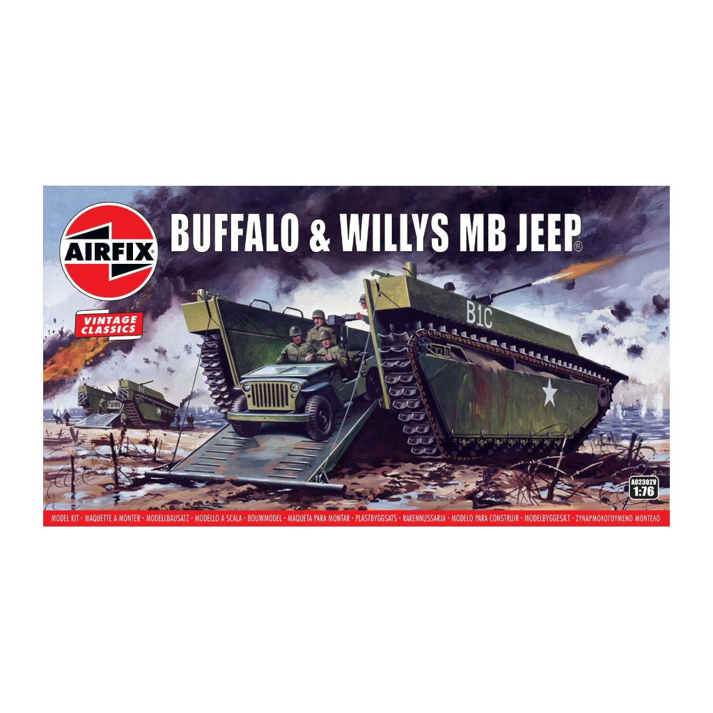 Airfix 1/76 Scale LVT Buffalo with Willys MB Jeep A02302V - [Sunshine-Coast] - Airfix - [RC-Car] - [Scale-Model]
