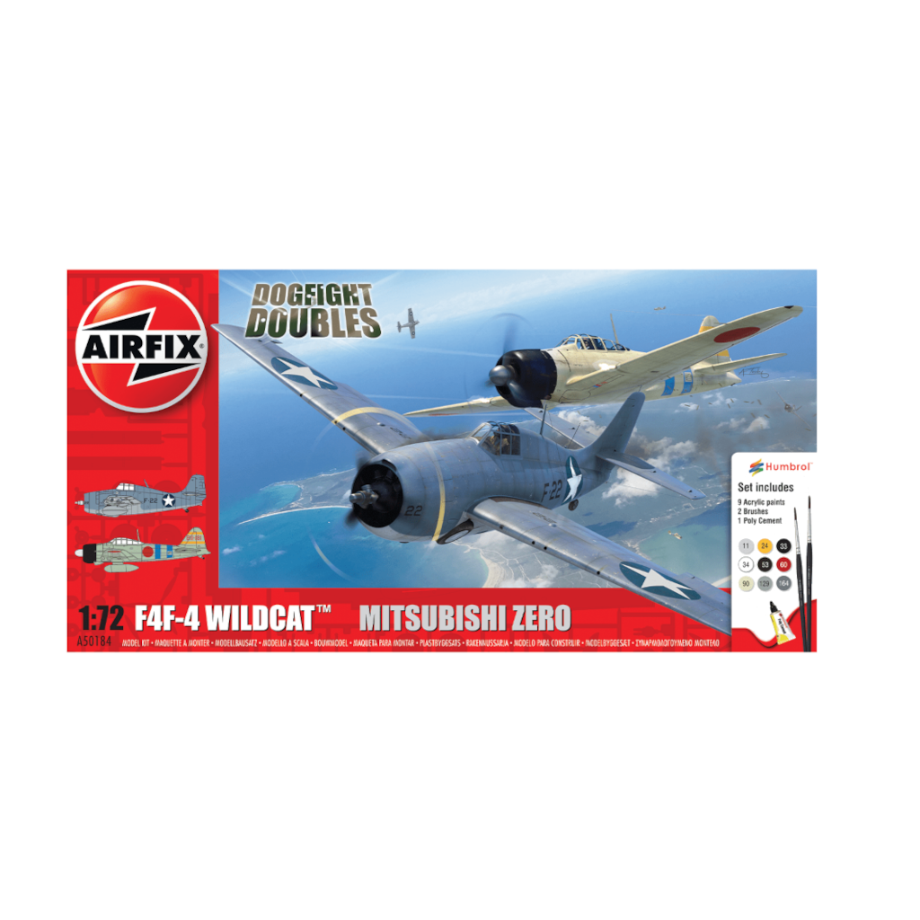 Airfix A50184 Dogfight Doubles F4F-4 Wildcat vs Mitsubishi A6m2 Zero - [Sunshine-Coast] - Airfix - [RC-Car] - [Scale-Model]