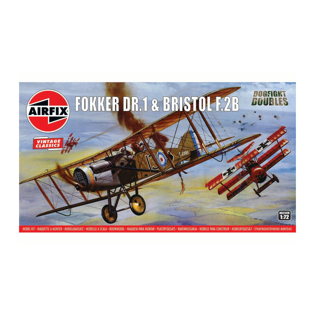 Airfix A02141V 1/72 Scale Fokker Dr.1 and Bristol F.2B Dogfight Doubles Set - [Sunshine-Coast] - Airfix - [RC-Car] - [Scale-Model]