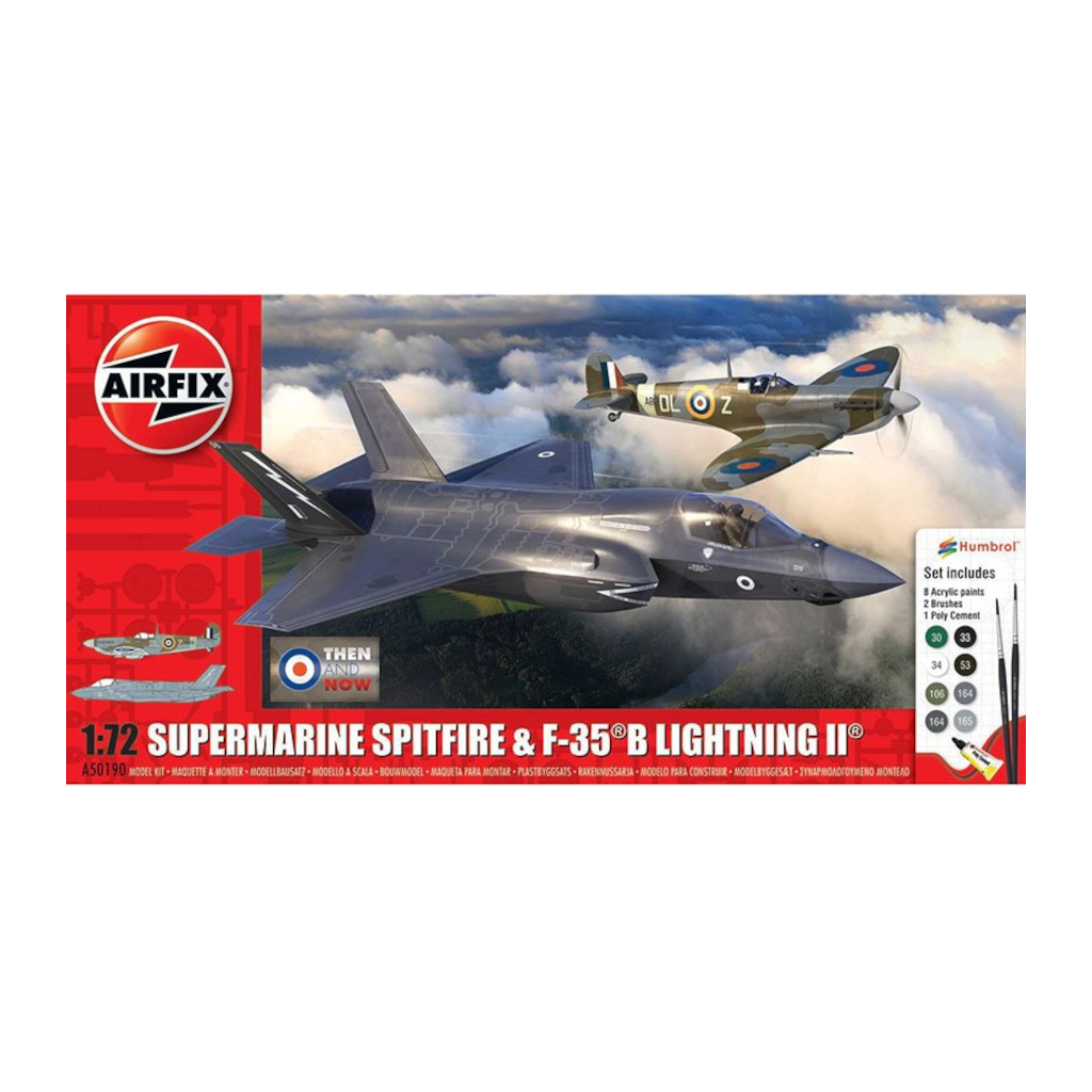 Airfix A50190 1/72 Scale Supermarine Spitfire and F-35 Set - [Sunshine-Coast] - Airfix - [RC-Car] - [Scale-Model]