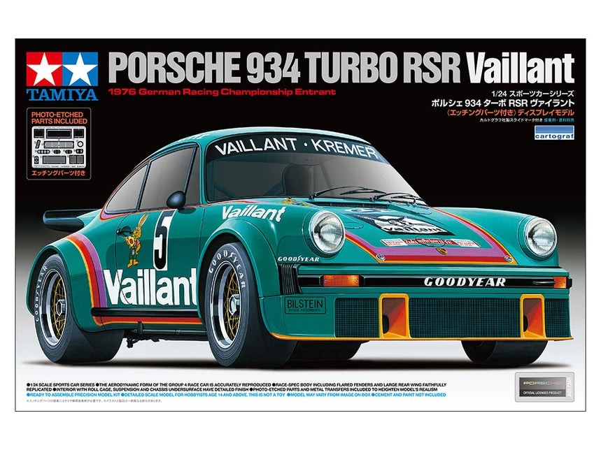 Tamiya 24334 1/24 Porsche 934 Turbo RSR Vaillant Model Kit