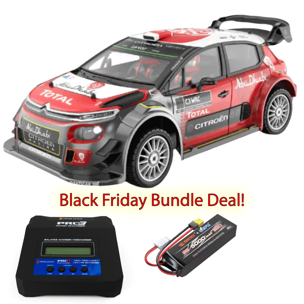 1/7 Hyper Go Citroen C3 WRC 4WD Brushless - Black Friday Bundle Deal Available!