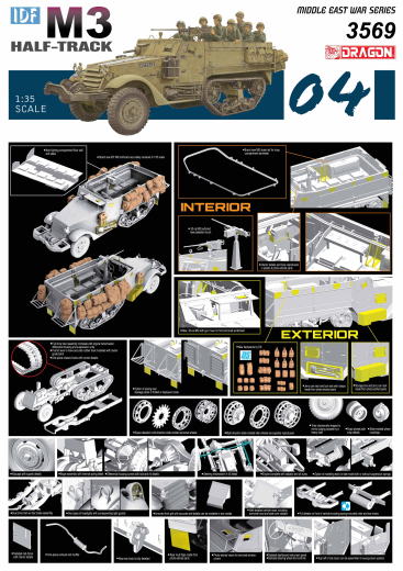 Dragon 3569 1/35 Scale M3 Half-track (IDF) - [Sunshine-Coast] - Dragon - [RC-Car] - [Scale-Model]