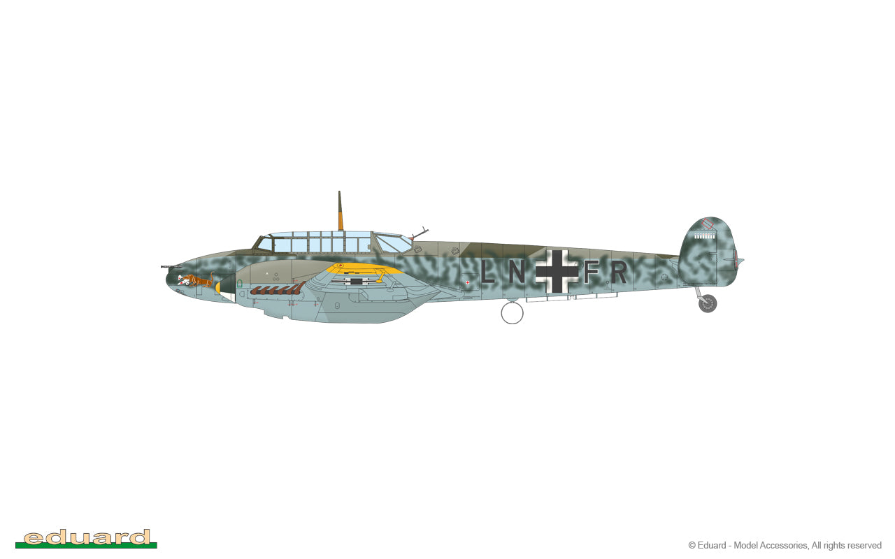 Eduard 7464 1/72 Scale Messerschmitt Bf 110 E - Techtonic Hobbies - Eduard