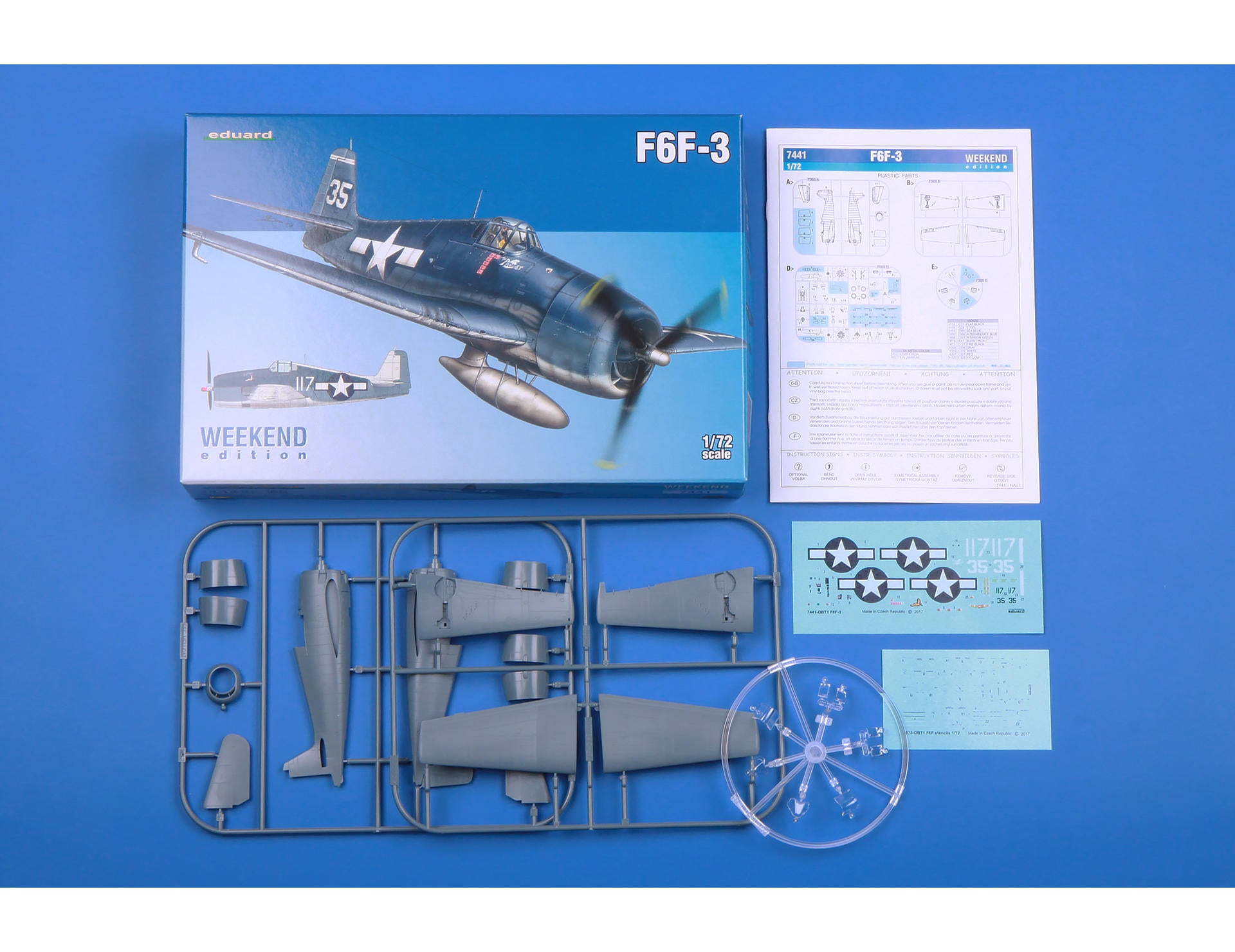 Eduard 7441 1/72 Scale Grumman F6F-3 Hellcat - Techtonic Hobbies - Eduard