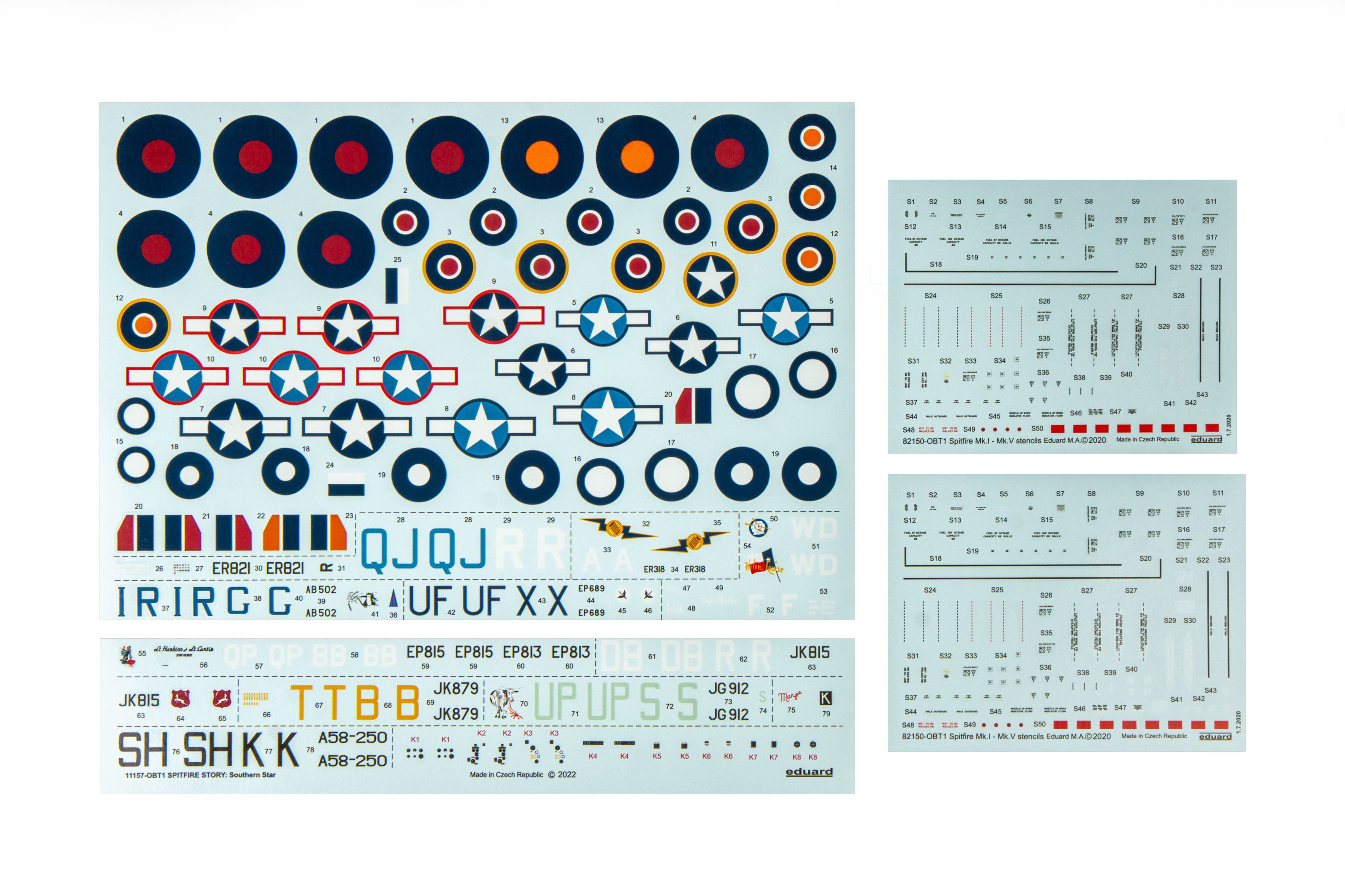 Eduard 11157 1/48 Scale Spitfire Mk.Vb/Vc Southern Star DUAL COMBO(With Australian Decals) - Techtonic Hobbies - Eduard