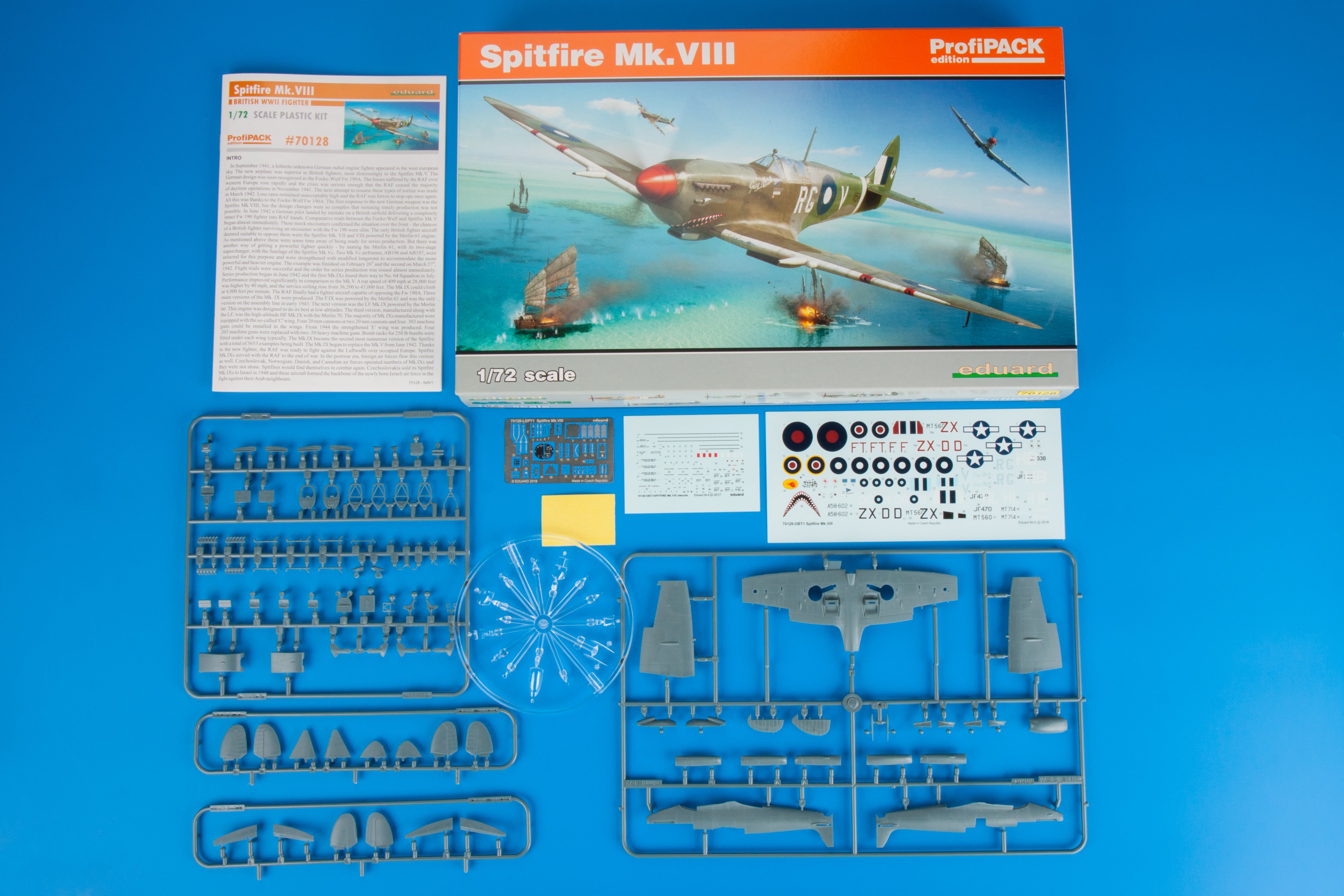 Eduard 70128 1/72 Scale Supermarine Spitfire Mk. VIII - Techtonic Hobbies - Eduard