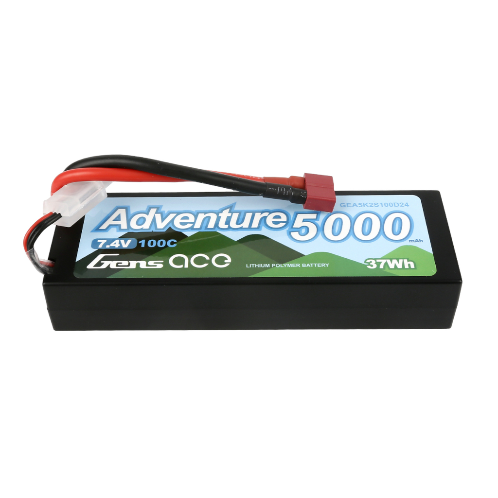 Gens Ace 2S Adventure 5000mAh 7.4V 100C Hardcase/Hardwired LiPo Battery (Deans) - [Sunshine-Coast] - Gens Ace - [RC-Car] - [Scale-Model]