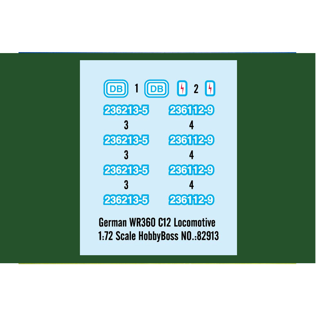HobbyBoss 1/72 German WR360 C12 Locomotive Plastic Model Kit [82913] - [Sunshine-Coast] - Hobby Boss - [RC-Car] - [Scale-Model]