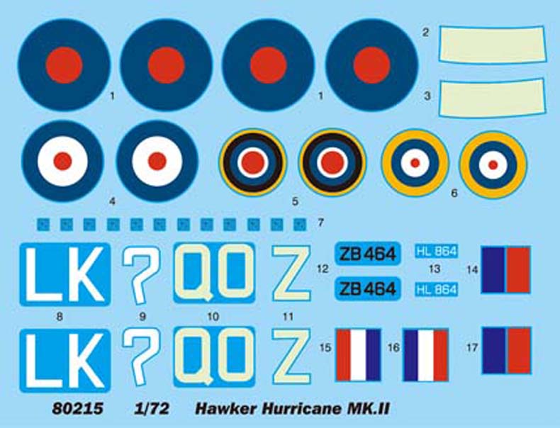 Hobby Boss 80215 1/72 Scale Hawker Hurricane Mk.2 (Easy Build Kit) - Techtonic Hobbies - Hobby Boss