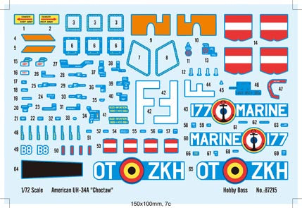 Hobby Boss 87215 1/72 Scale Sikorsky UH-34A Choctaw - Techtonic Hobbies - Hobby Boss