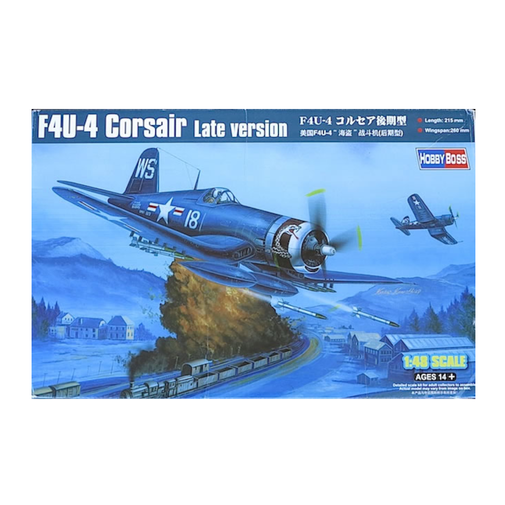 HobbyBoss 80387 1/48 Scale Vought F4U-4 Corsair Late Version - Techtonic Hobbies - Hobby Boss