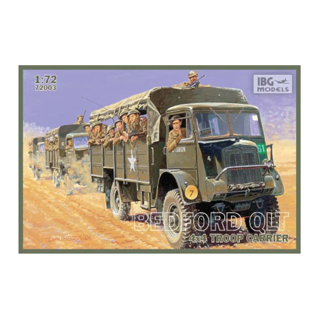 IBG 72003 1/72 Scale Bedford QLT 3-Ton 4X4 Troop Carrier Plastic Model Kit - Techtonic Hobbies - IBG