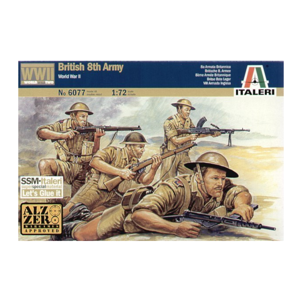 Italeri 06077 1/72 Scale WWII British  8th Army Infantry - Techtonic Hobbies - Italeri