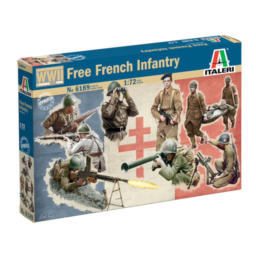 Italeri 06189 1/72 Scale Free French Infantry - Techtonic Hobbies - Italeri