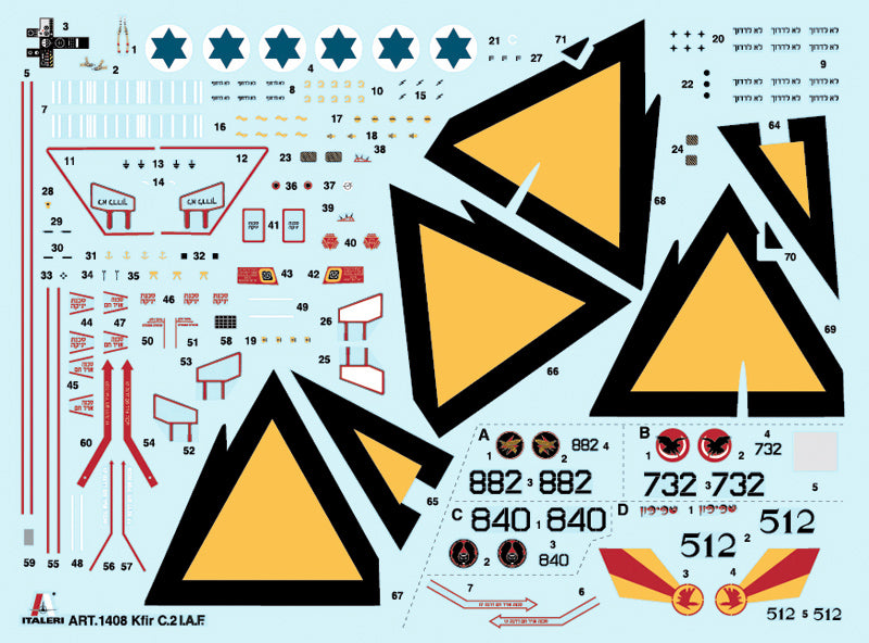 Italeri 01408 1/72 Scale Kfir C.2 - Techtonic Hobbies - Italeri