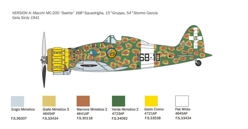 Italeri 02815 1/48 Scale Macchi MC.200 Saetta - Techtonic Hobbies - Italeri